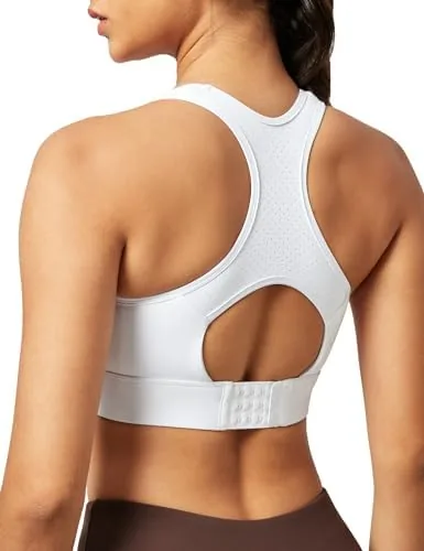 ewedoos sports bras for women high support high impact sports bra for large bust racerback push up workout running bra