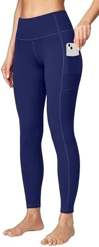 ewedoos womens yoga pants with pockets compression leggings for women tummy control workout leggings for women blue